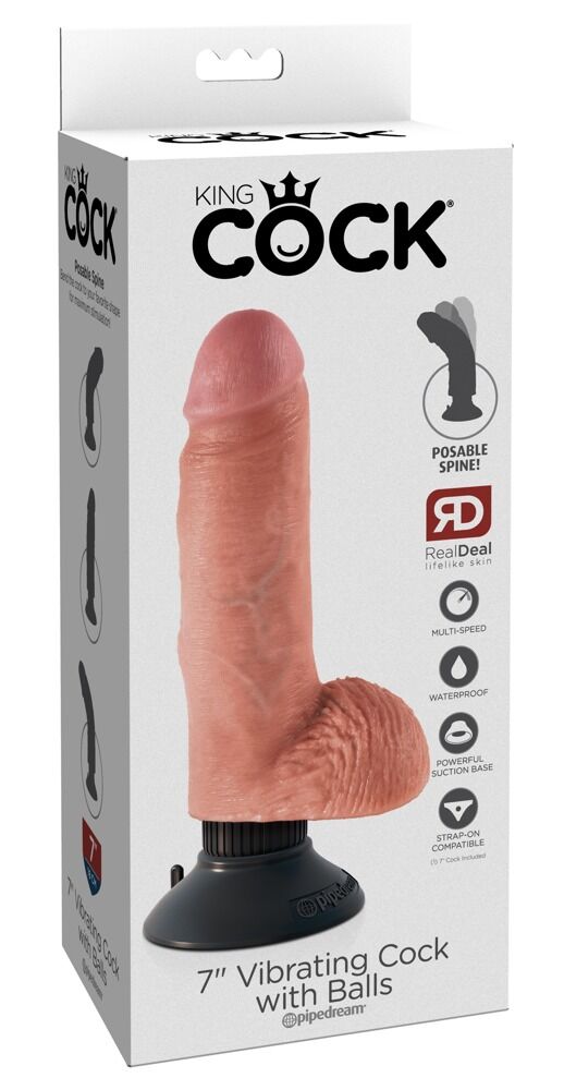 Naturvibrator „Vibrating Cock with Balls 7“