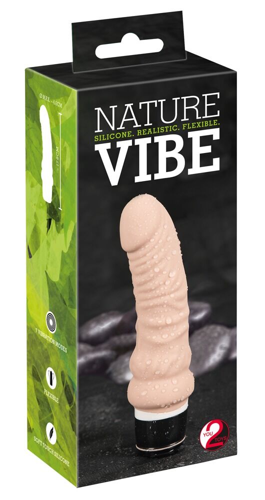 Naturvibrator ”Natur Vibe”, hudfarvet, 7 vibrationsindstillinger