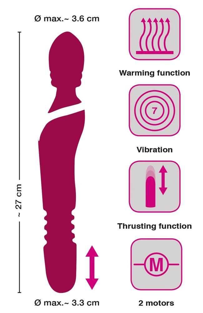 Massagestav Warming & Thrusting Vibe