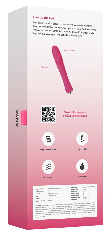 Vibrator "Anya" med varmefunktion