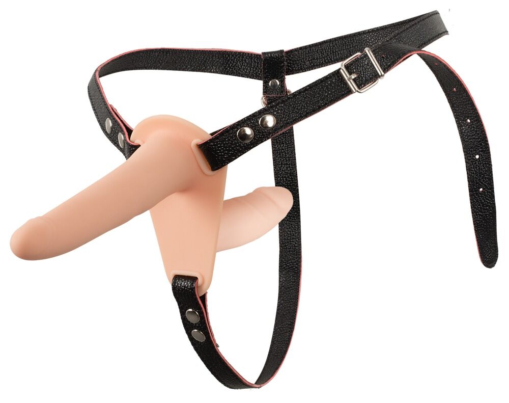 Vibrerende double strap-on