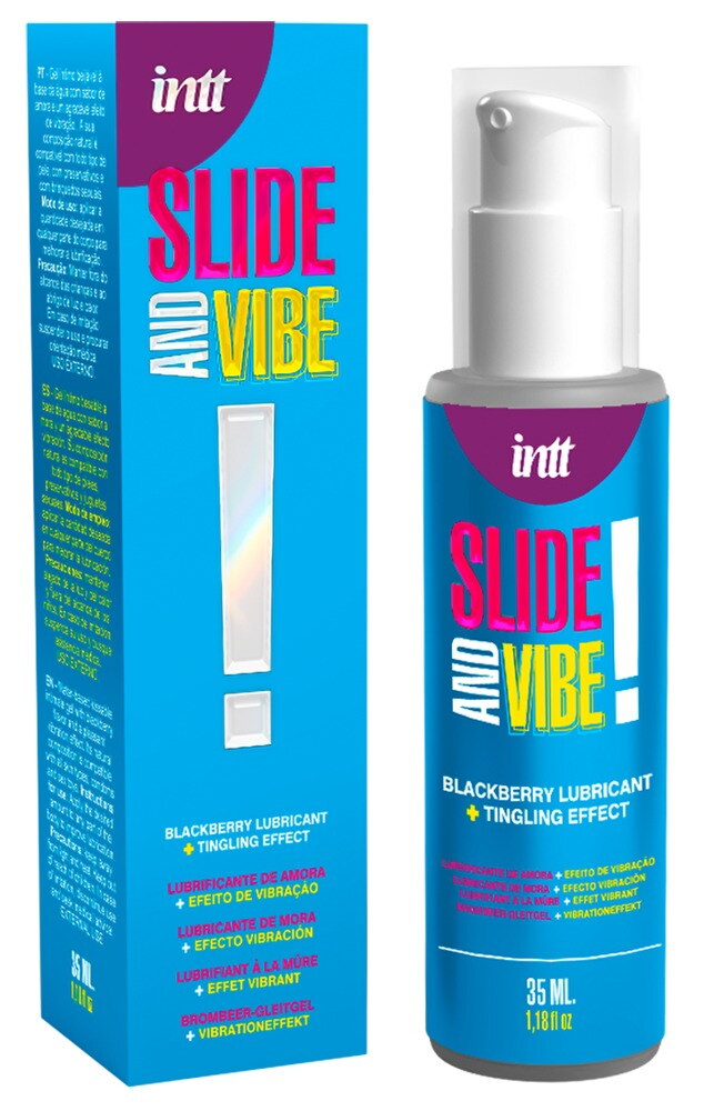 Intimgel „Slide and Vibe!“ med prikkende effekt