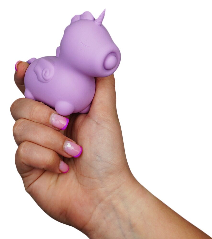Lay-on-vibrator "Karma Lilac" i et sødt enhjørningedesign