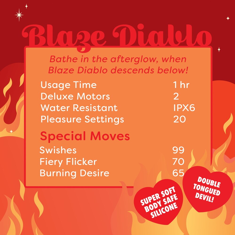 Lay-on-vibrator "Blaze Diablo" i et sødt enhjørningsdesign