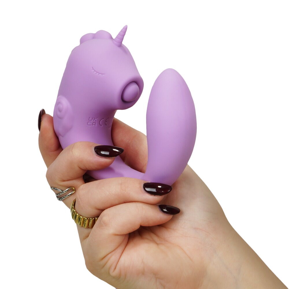 Vibrator "C-Horse Marina Lilac" med klitorisstimulator