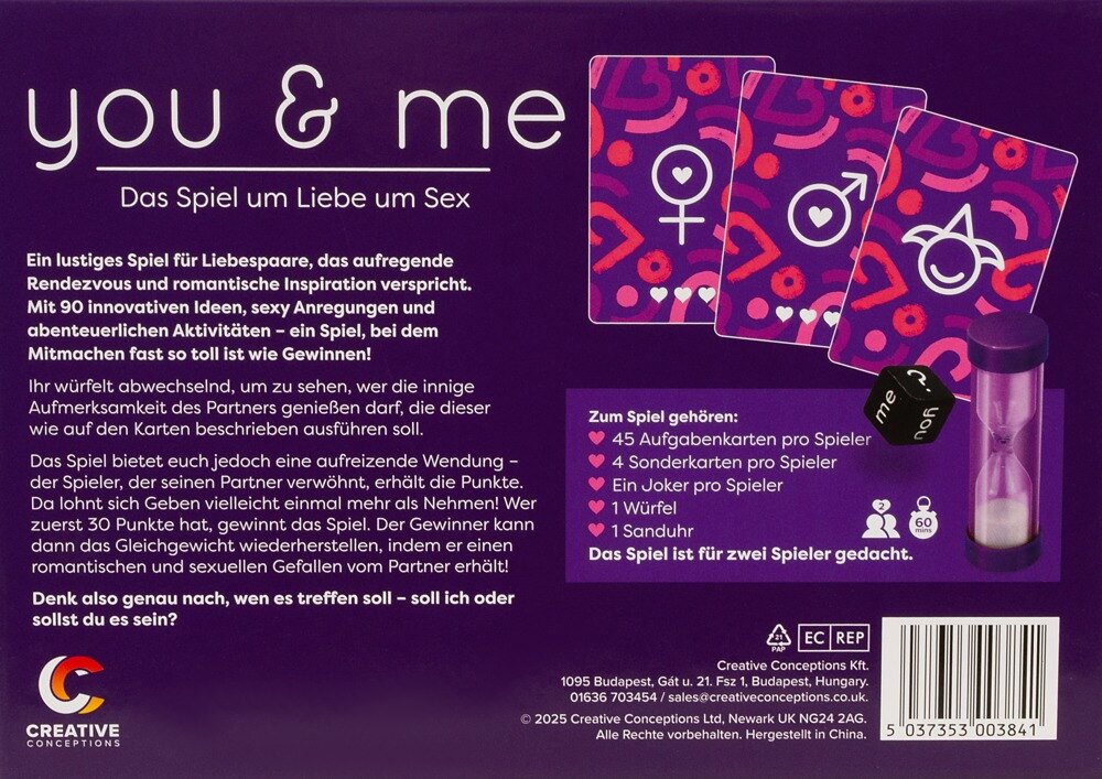Kortspil "you & me“ for par