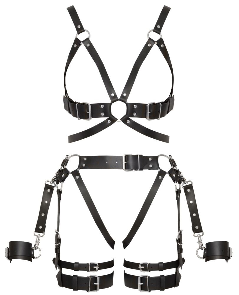 Harness-sæt lavet af læder