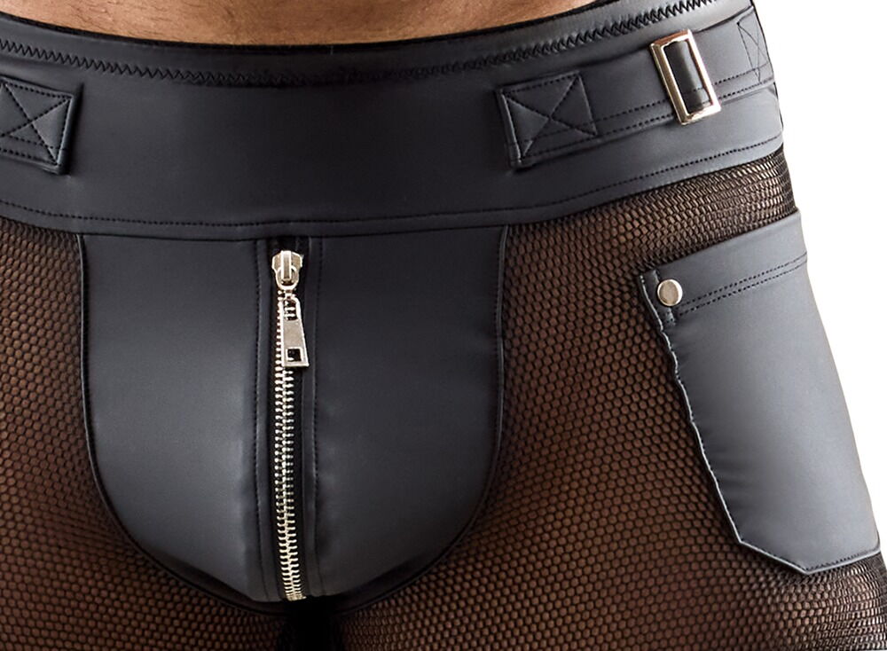 Pants mat look med indsatser af mesh