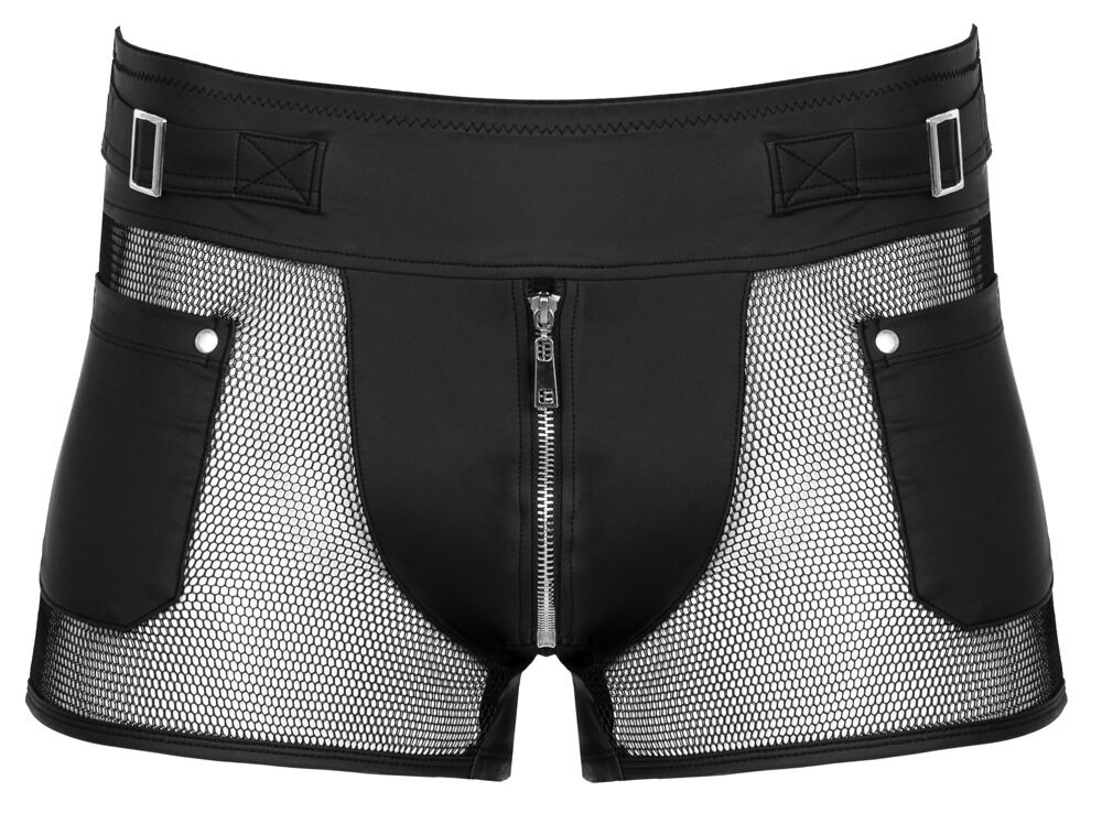 Pants mat look med indsatser af mesh