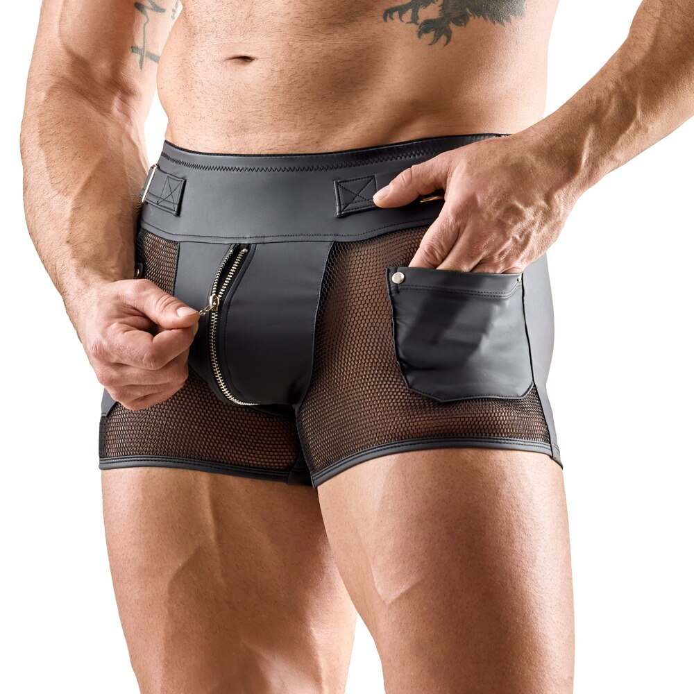 Pants mat look med indsatser af mesh