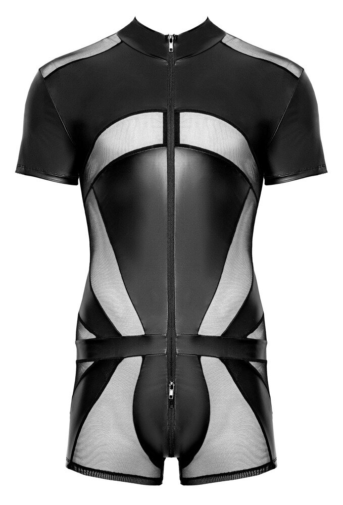 Kort jumpsuit med 3-vejs lynlås