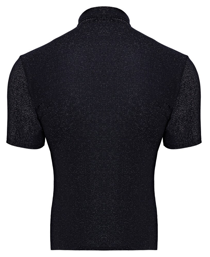 Skjorte i et skinnende lurex-look