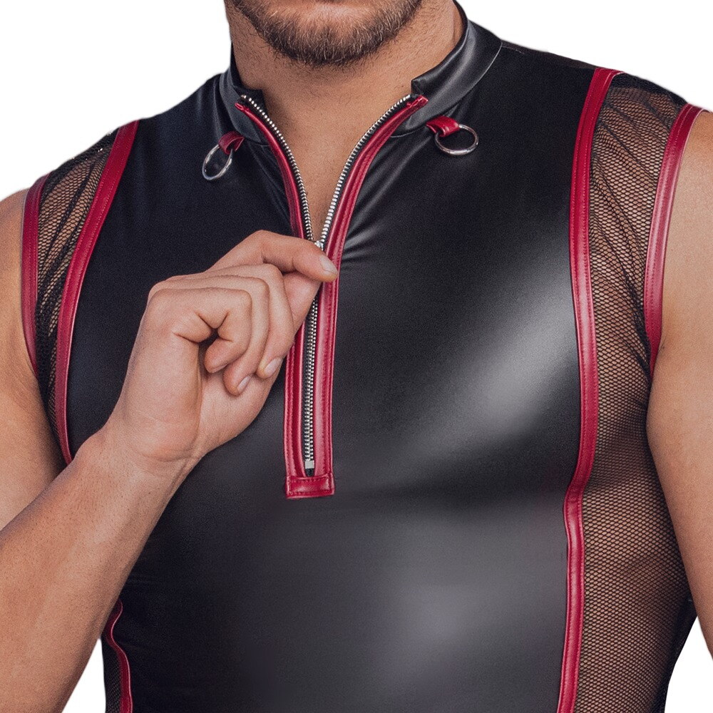 Skjorte i et 2-farvet mat look