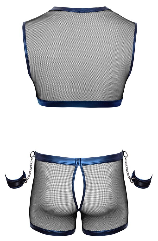 Net-top med net-pants og håndjern