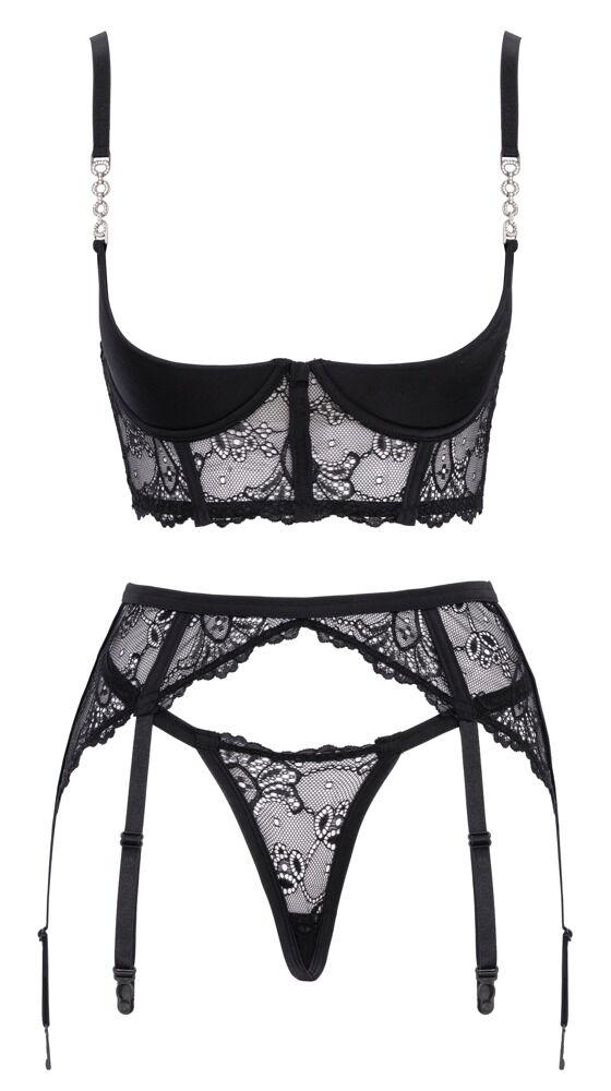 3-delt strømpeholder-sæt