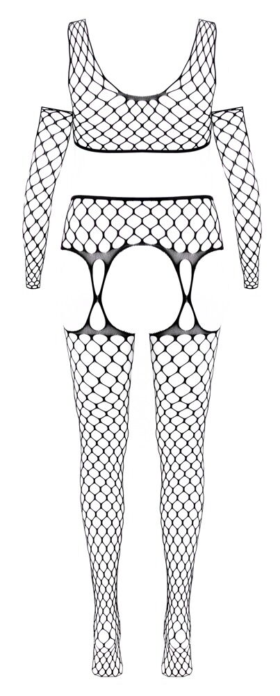3-delt lingeri-sæt lavet af net