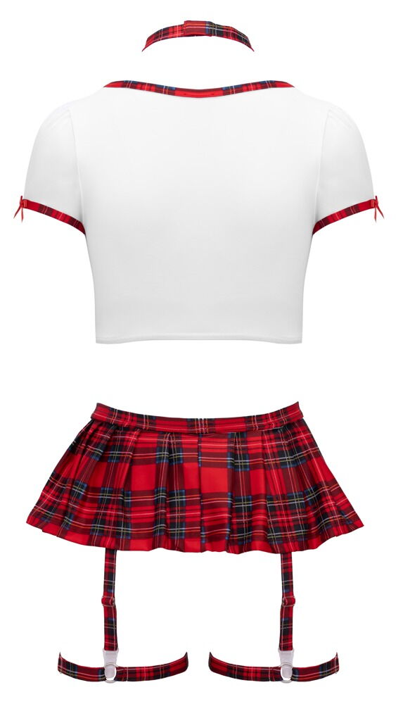 Flerdelt kostume i skoleuniformsstil