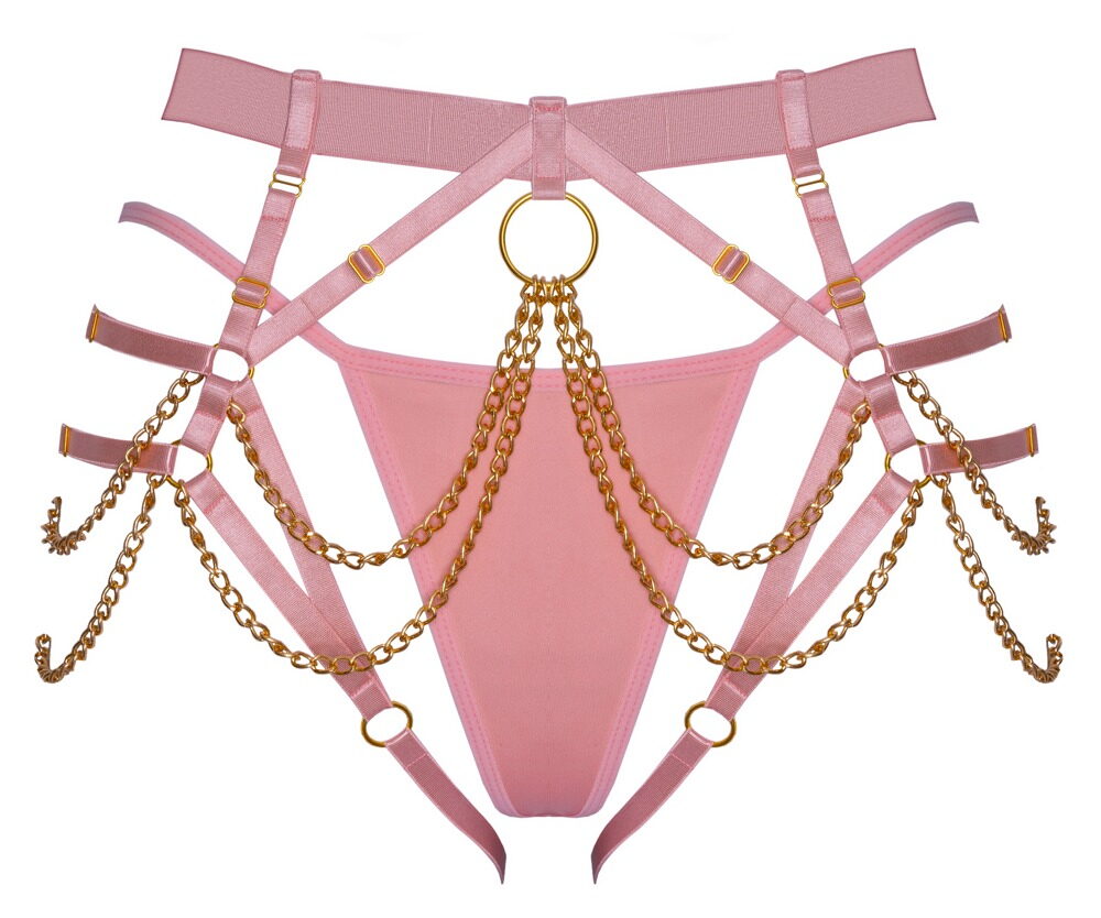 Harness-g-string med kæder