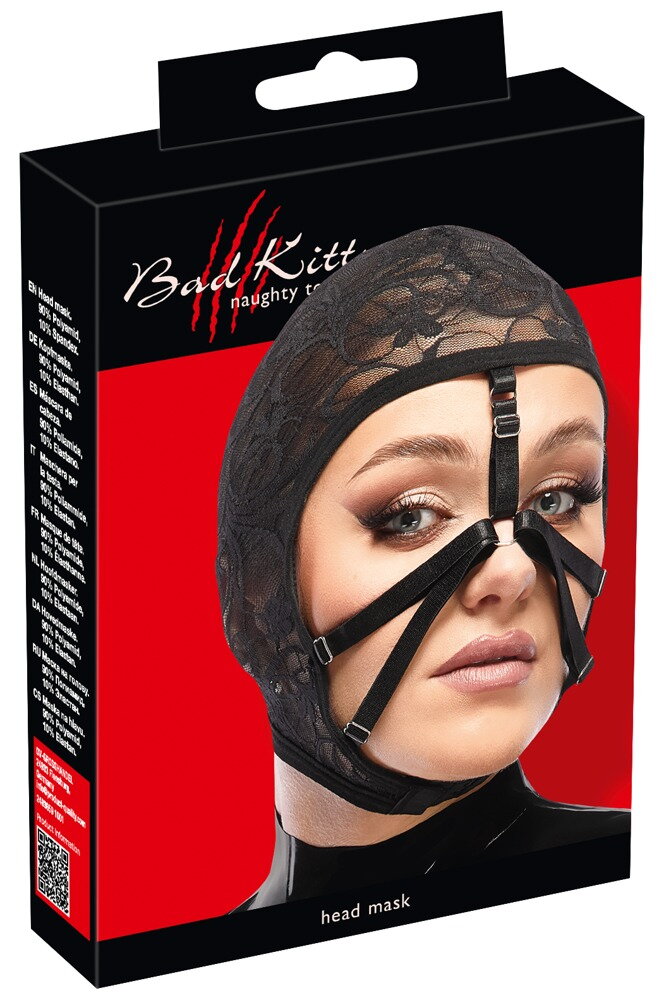 Hovedmaske af blødt blonder