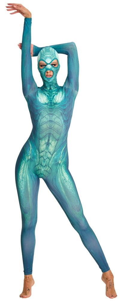 Jumpsuit "Beasty" med påsyet hovedmaske