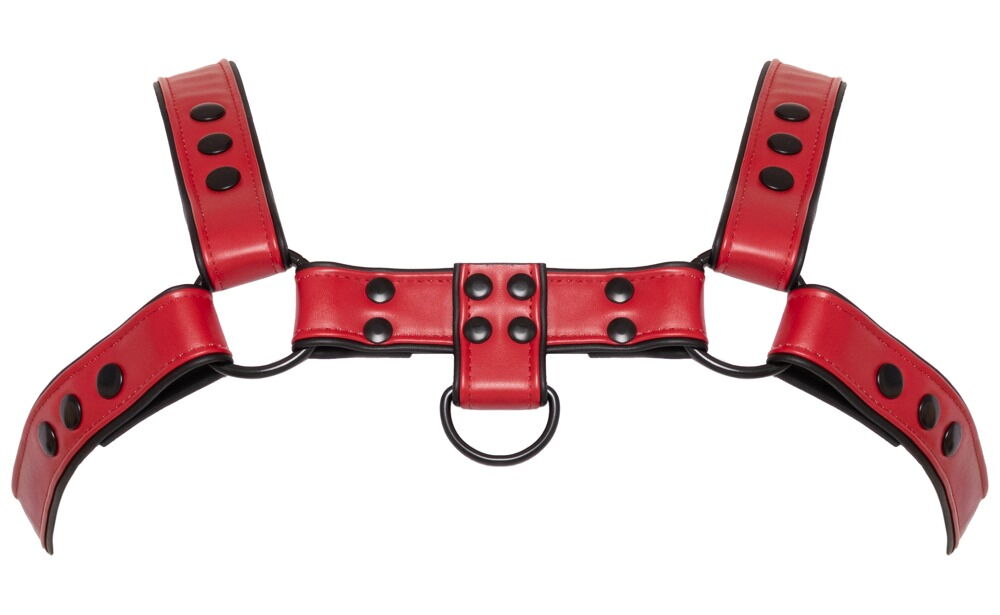 Brystharness i et markant læderlook