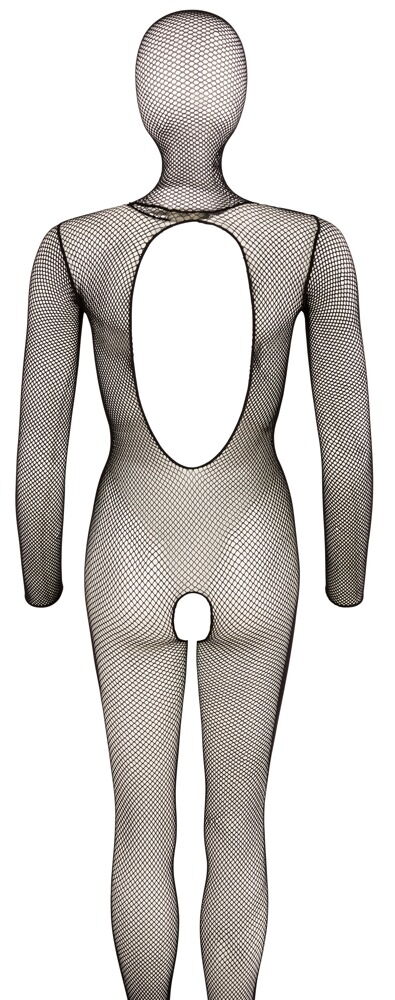 Bundløs catsuit med påsyet hovedmaske