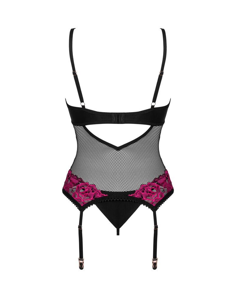 Top plus streng "Rosenty" med rosafarvet blonde