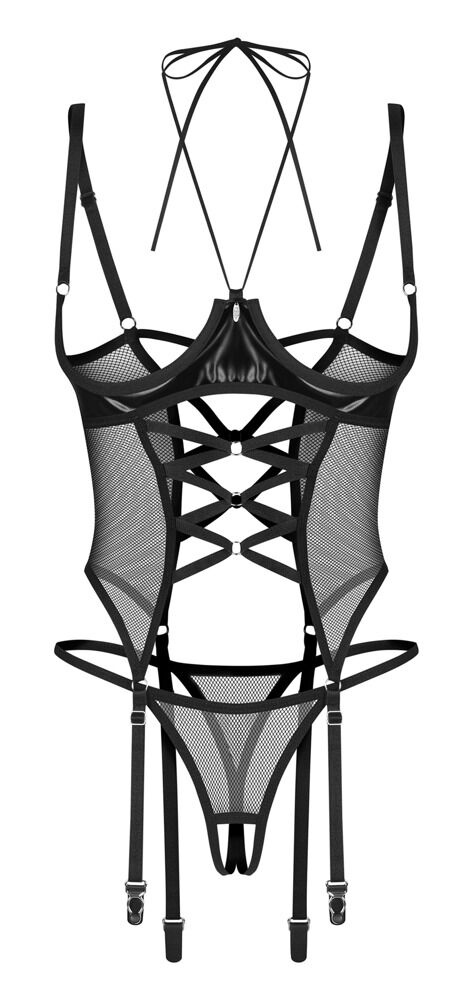 Korset "Dominna" inklusive bundløs G-streng