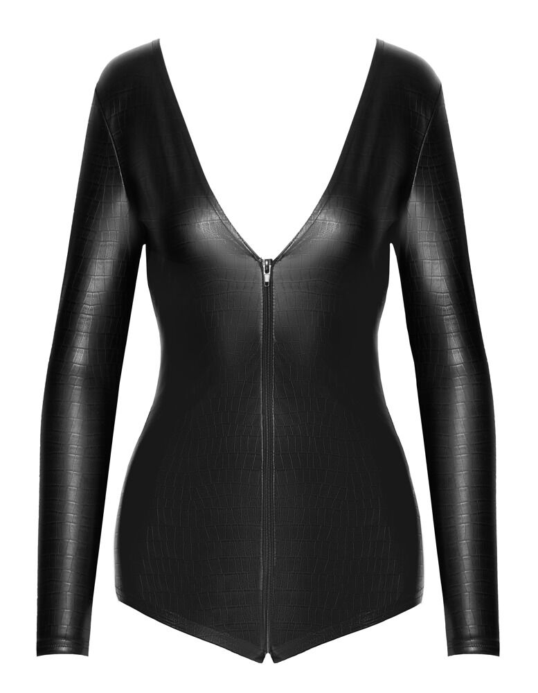 Bodysuit i mat slangeskindslook