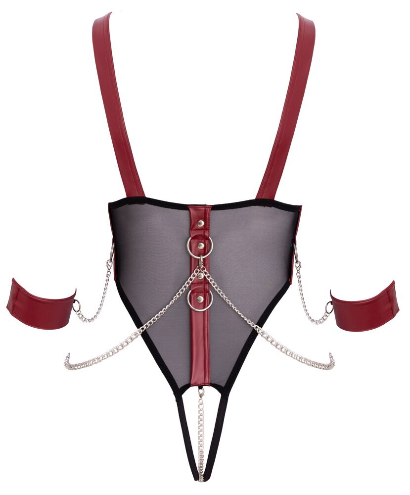 Bondage-body inklusive bløde håndjern