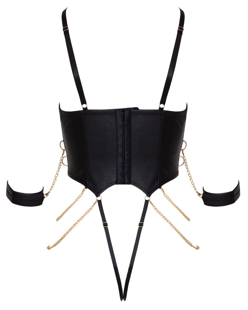 Bondage-body inklusive bløde armmanchetter