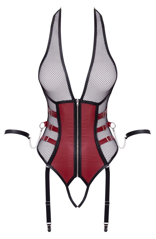 Bondage-body inklusive bløde armmanchetter