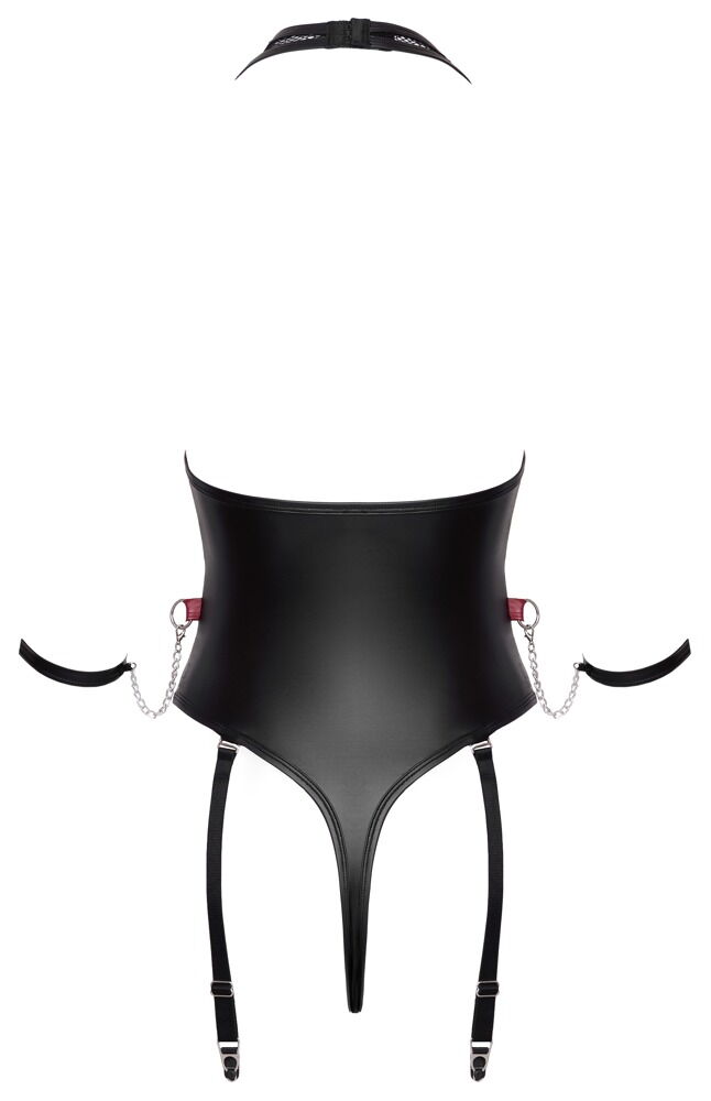 Bondage-body inklusive bløde armmanchetter