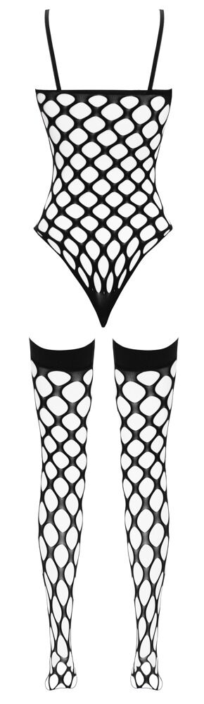 Net-body inklusive hold-up netstrømper