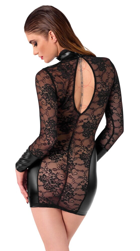 Minikjole i blomsterblonder