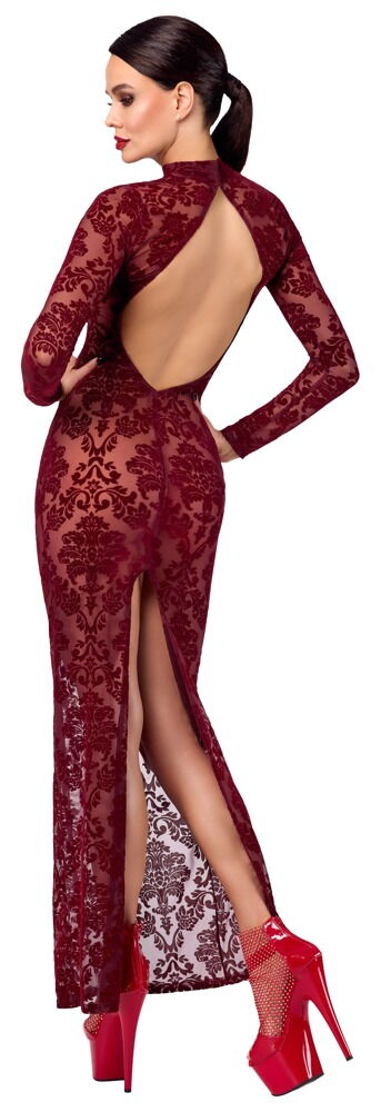 Kjole "Kink Royal" med ornamenter i fløjlsprint