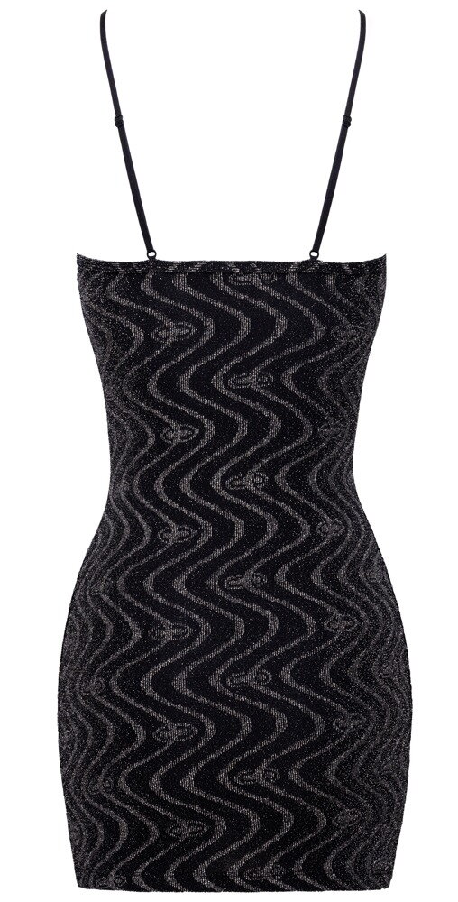 Minikjole i et glitrende zigzag-look