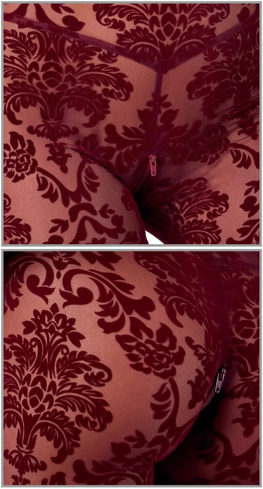 Jumpsuit "Kink Royal" med ornamenter i fløjlsprint