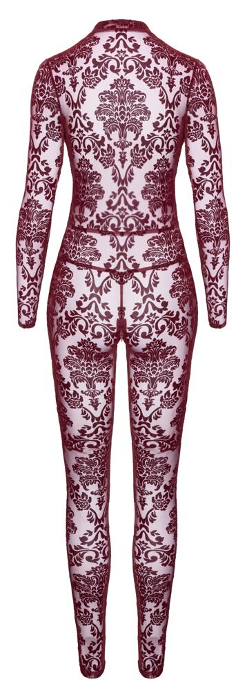 Jumpsuit "Kink Royal" med ornamenter i fløjlsprint