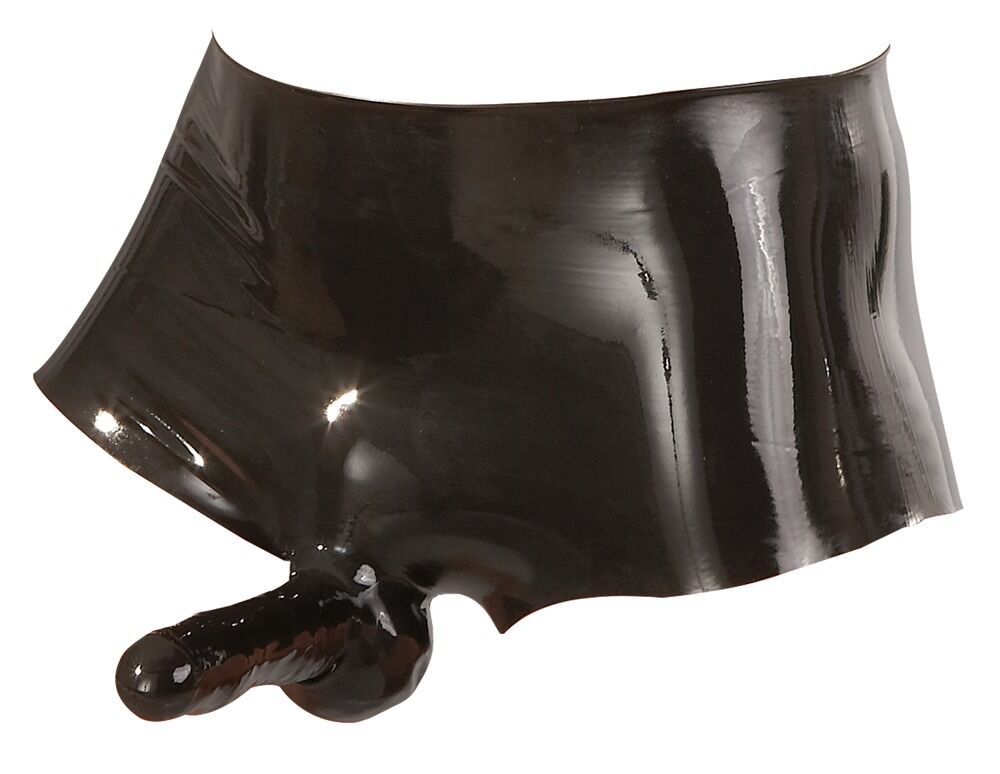 Pants ud af latex, med penishylster