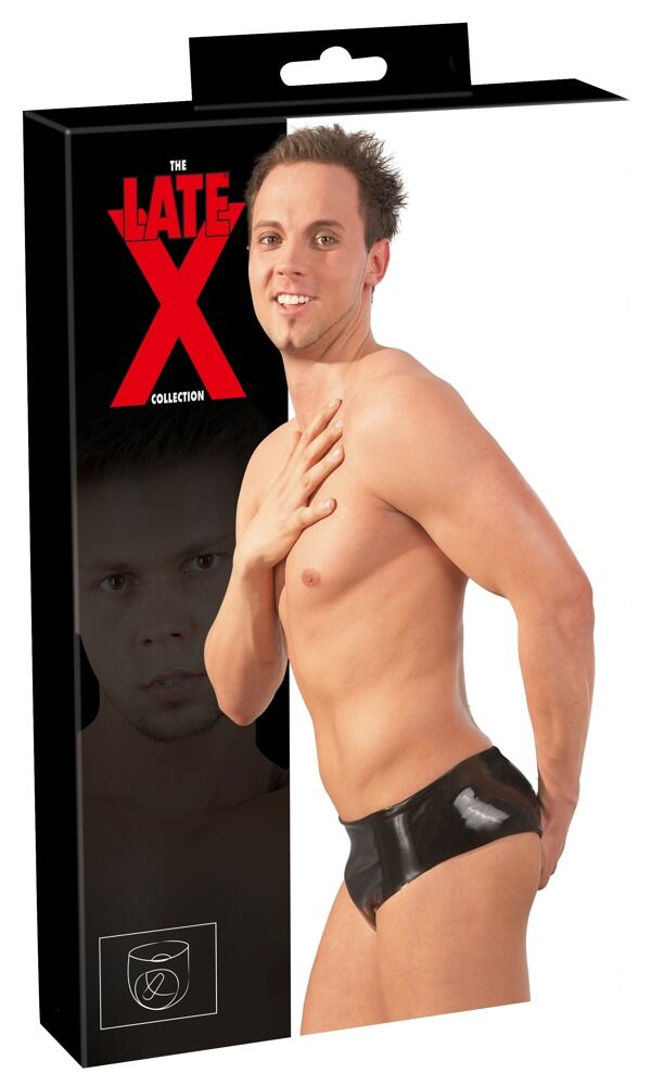 Slip ud af latex med analdildo