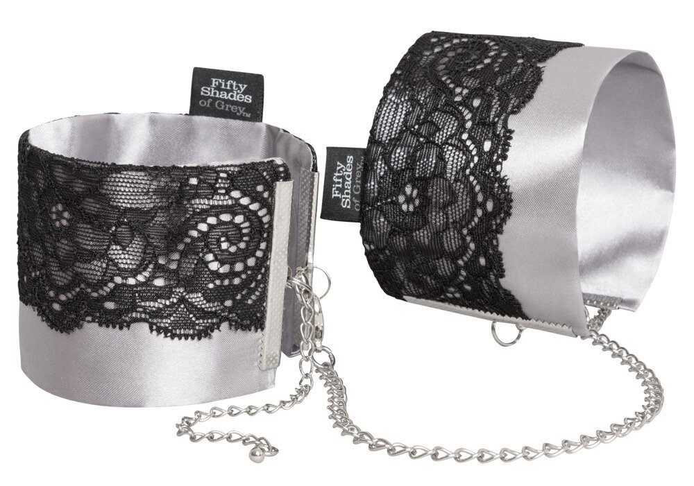 Play Nice Satin & Lace Wrist Cuffs