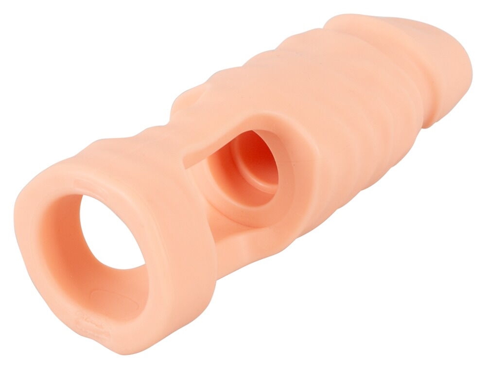 Testikelring "Ball Stretcher" med naturlig dildo