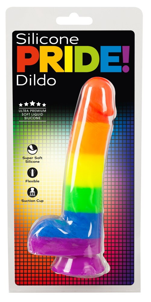 Naturlig dildo "PRIDE!" med sugebase
