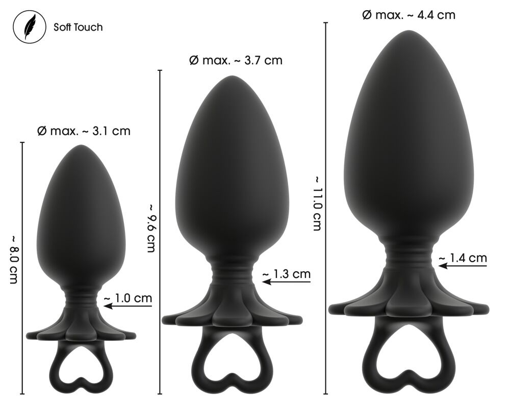 3-delt analplug-sæt