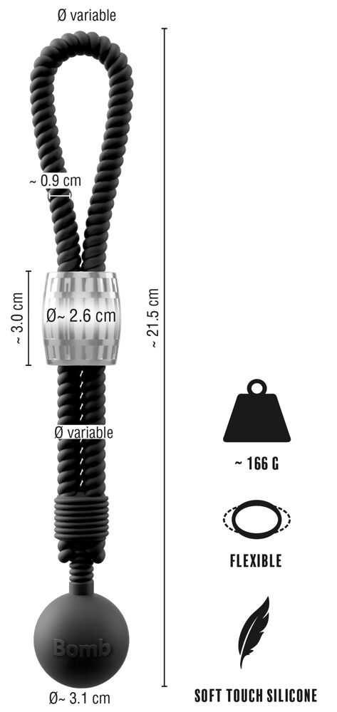 Penisstroper "Heavy Rope" med vægt