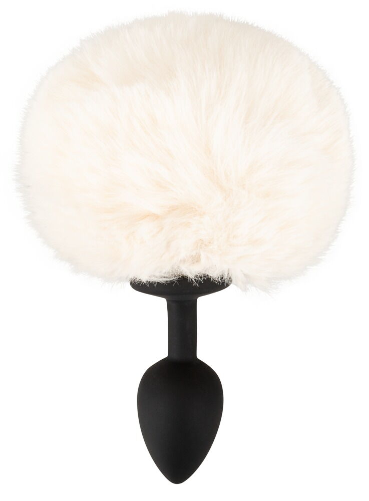 Analplug "fluffy tail size S" med kunstig pels-pompon