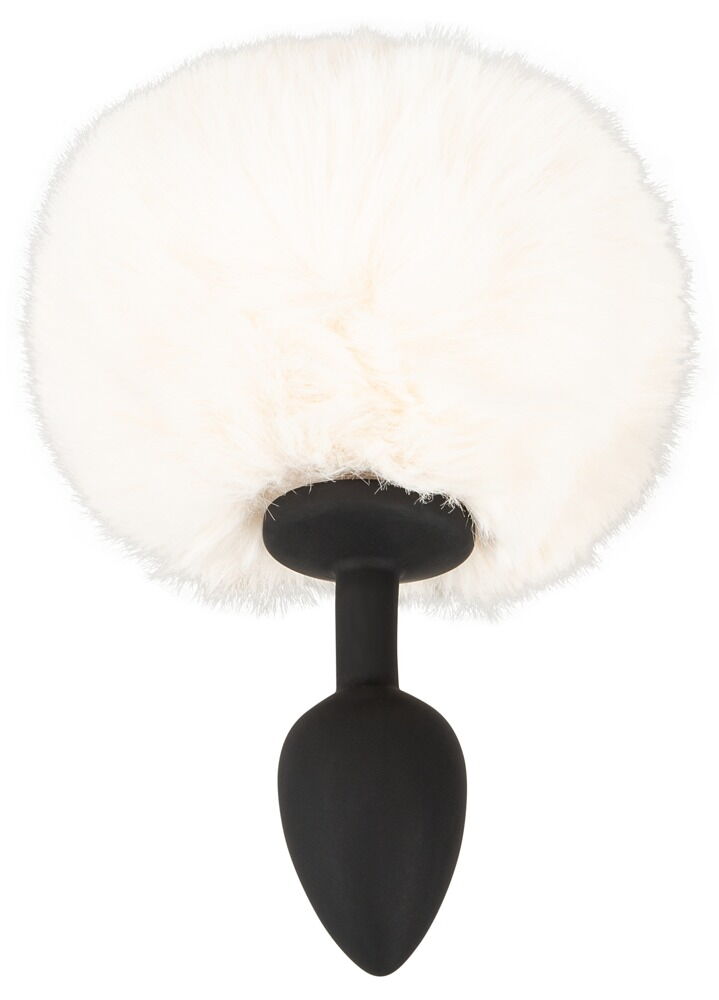 Analplug "fluffy tail size S" med kunstig pels-pompon