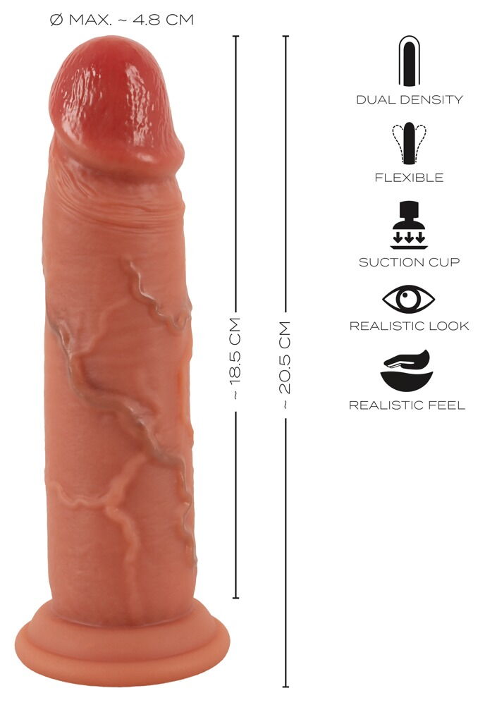 Realistisk dildo "Real Skin" med sugekop