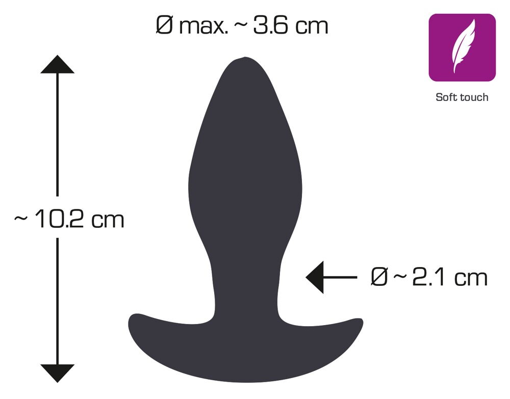 Butt Plug "Metallic" lavet af silikone